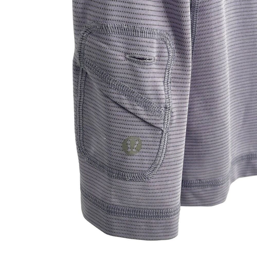 Lululemon Run Team Spirit Tech Short Sleeve Top Lilac‎ Deep Coal Size 8 - Picture 7 of 10